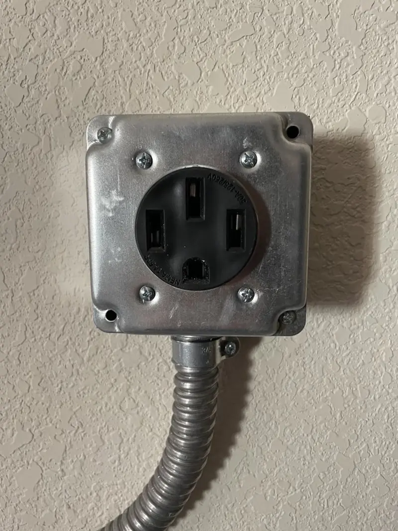 NEMA 14-50 outlet installed for Electrical Panel Upgrade in Newfield